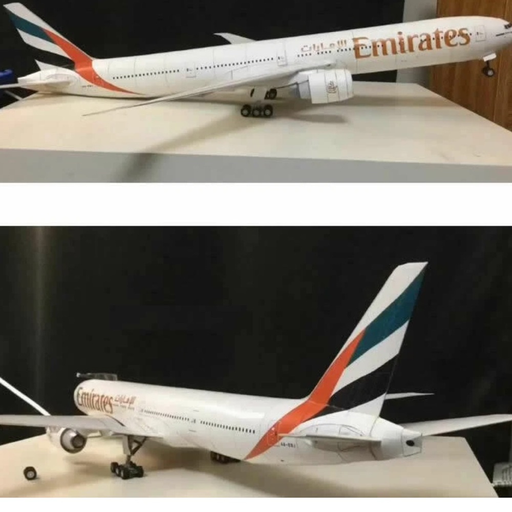 Build your own Emirates Airlines Boeing 777-300er paper model